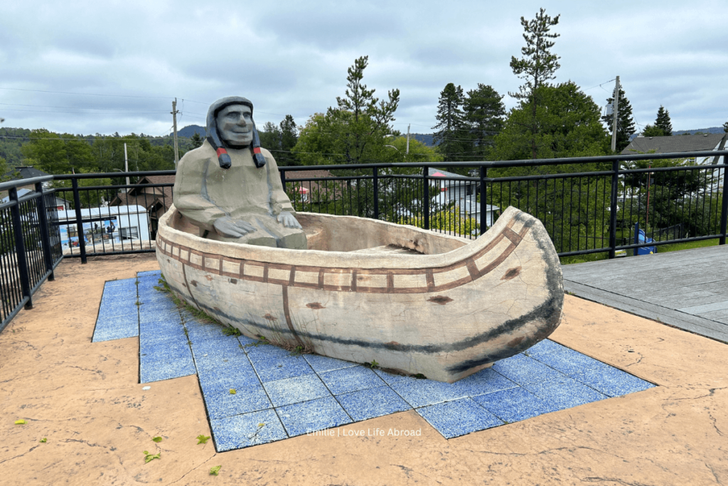 One of the structures at the Paddle-to-Sea kids' playground in Nipignon, ON