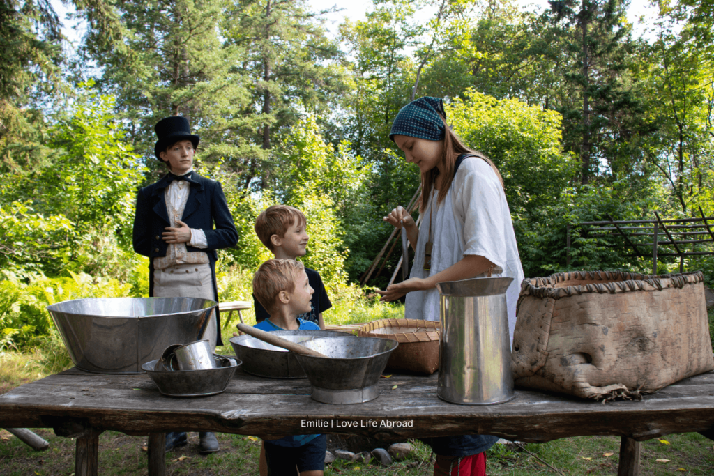 The kids participated in a live exhibit at Fort Williams in Thunder Bay, ON
