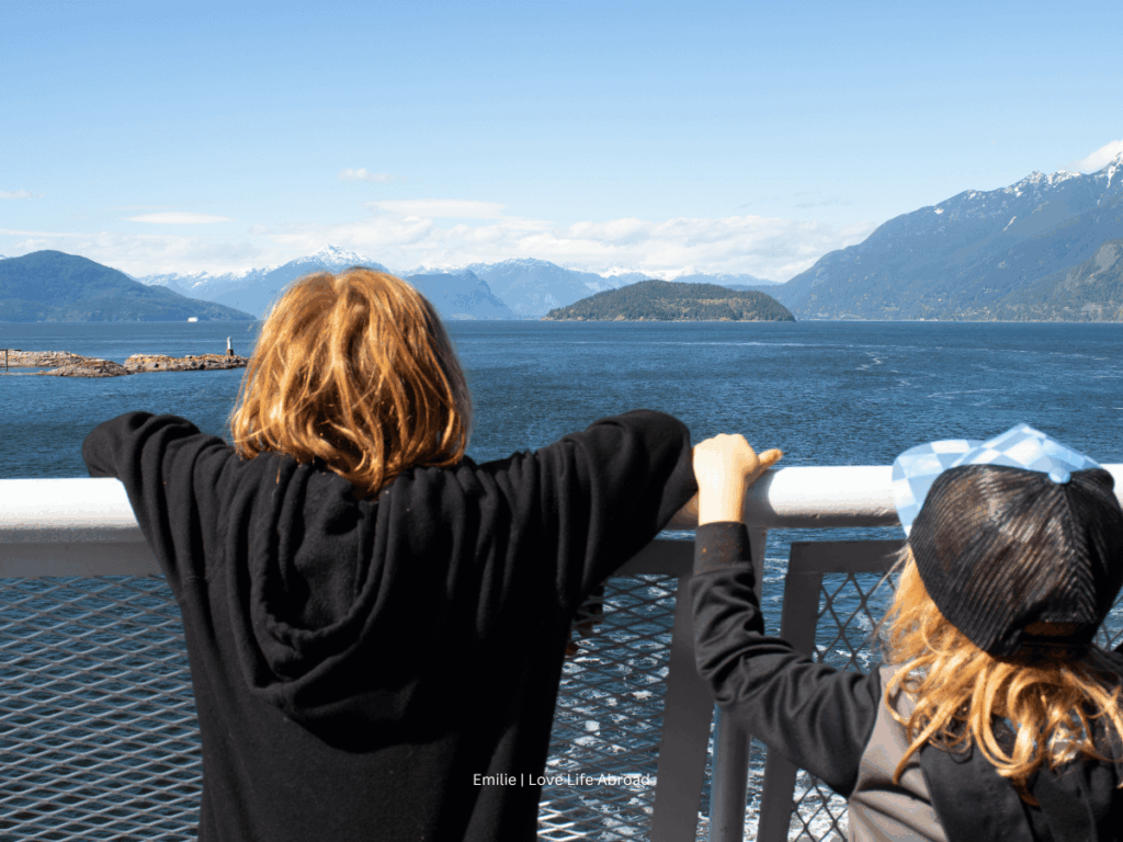 Enjoying the views from the ferry from Vancouver to Nanaimo