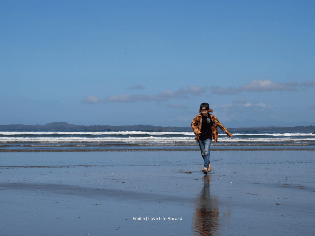Enjoying the water at Long Beach in Pacific Rim National Park Reserve