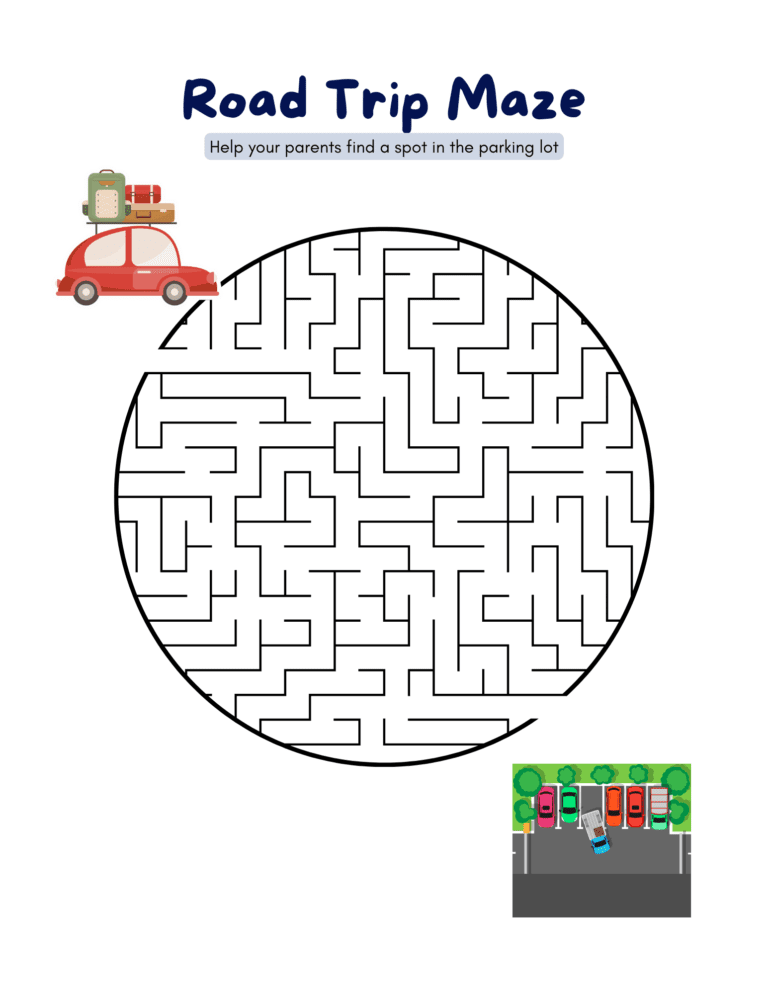 Kids-Road-Trip-Activity-Book Maze