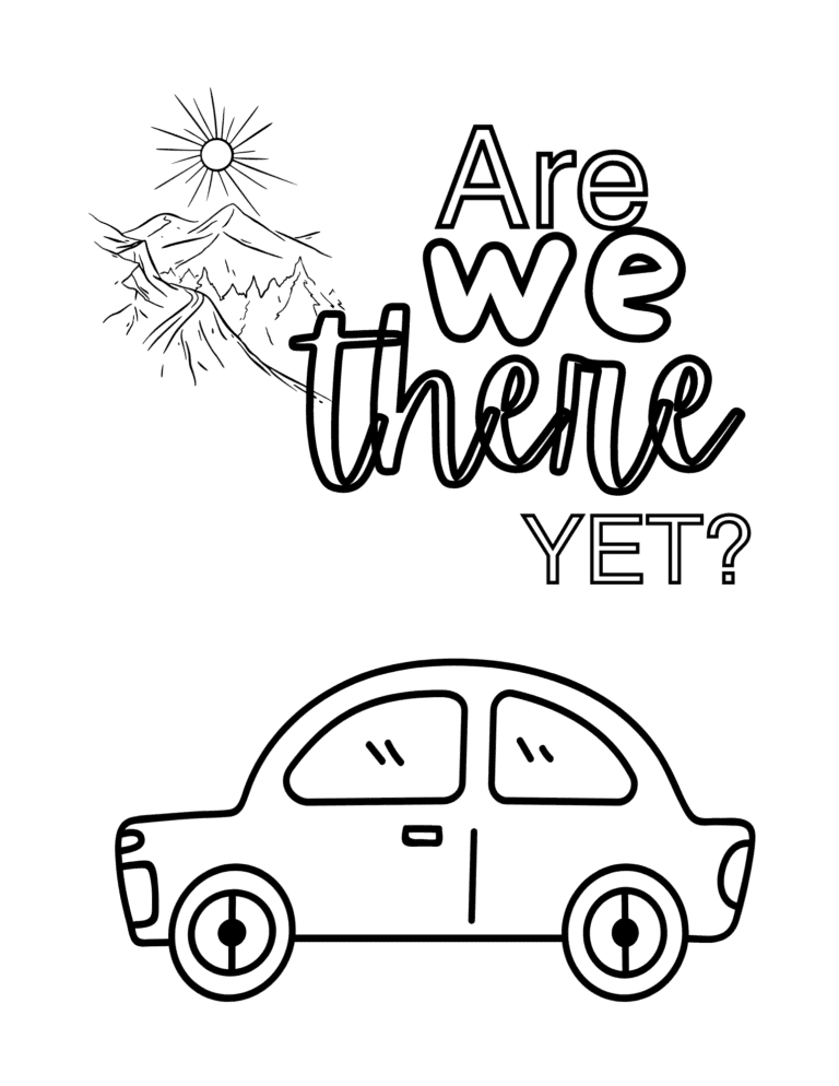 Kids-Road-Trip-Activity-Book colouring page Are we there yet