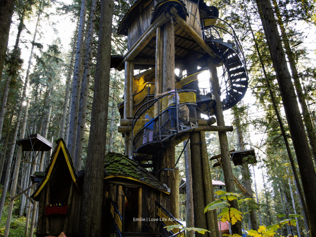 The large treehouse at the Enchanted Forest in Revelstoke 