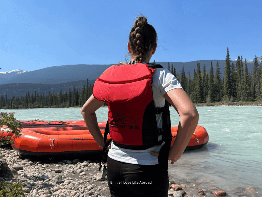 Getting ready for rafting in Jasper