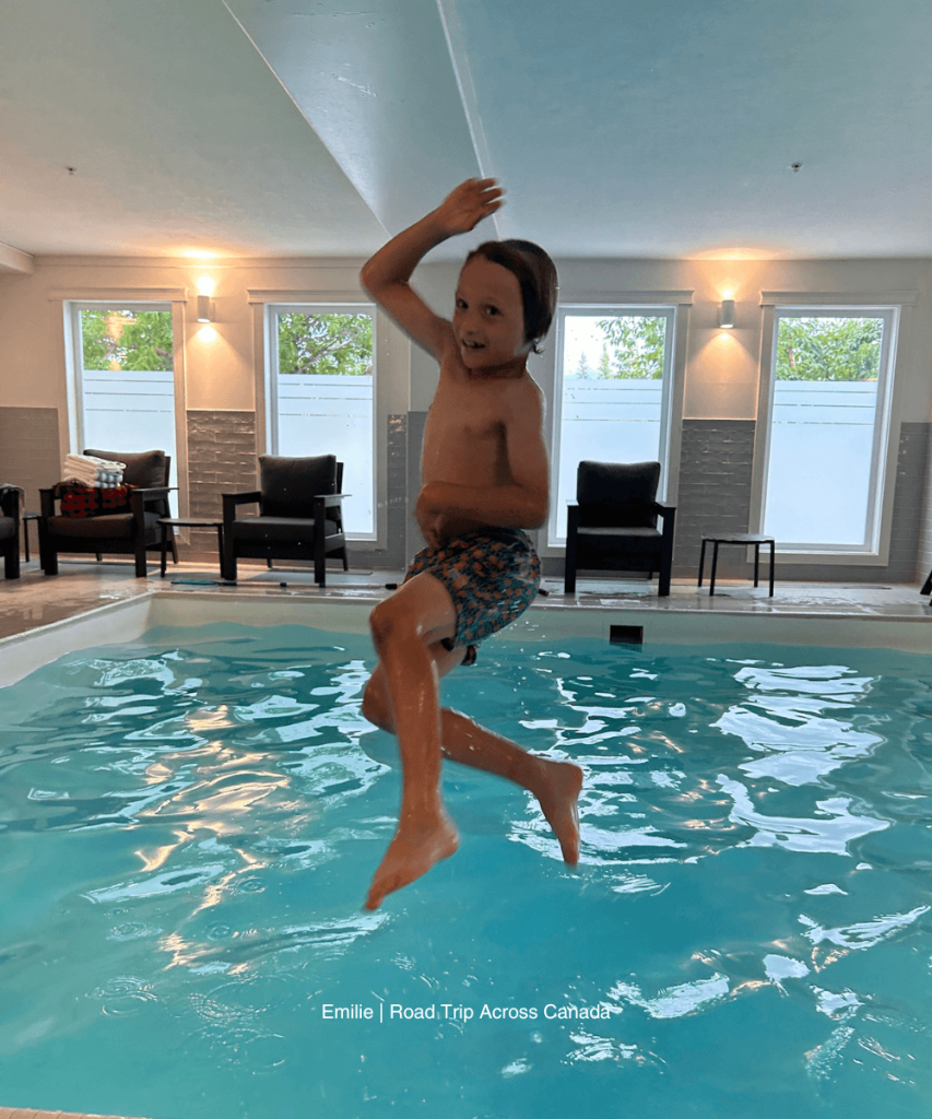 Kids enjoyed the pool at Velora Hinton