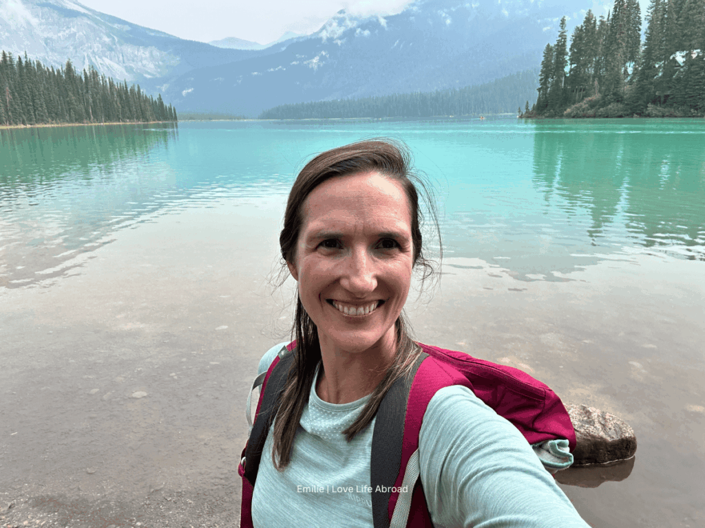 Selfie at Emerald Lake on the Emerald Lake Loop trail