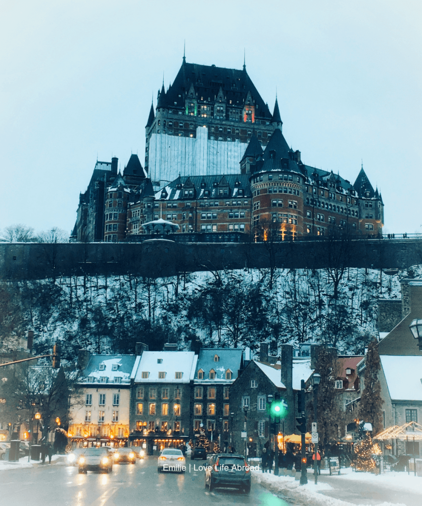 View of the Chateau Frontenac in Old Quebec City