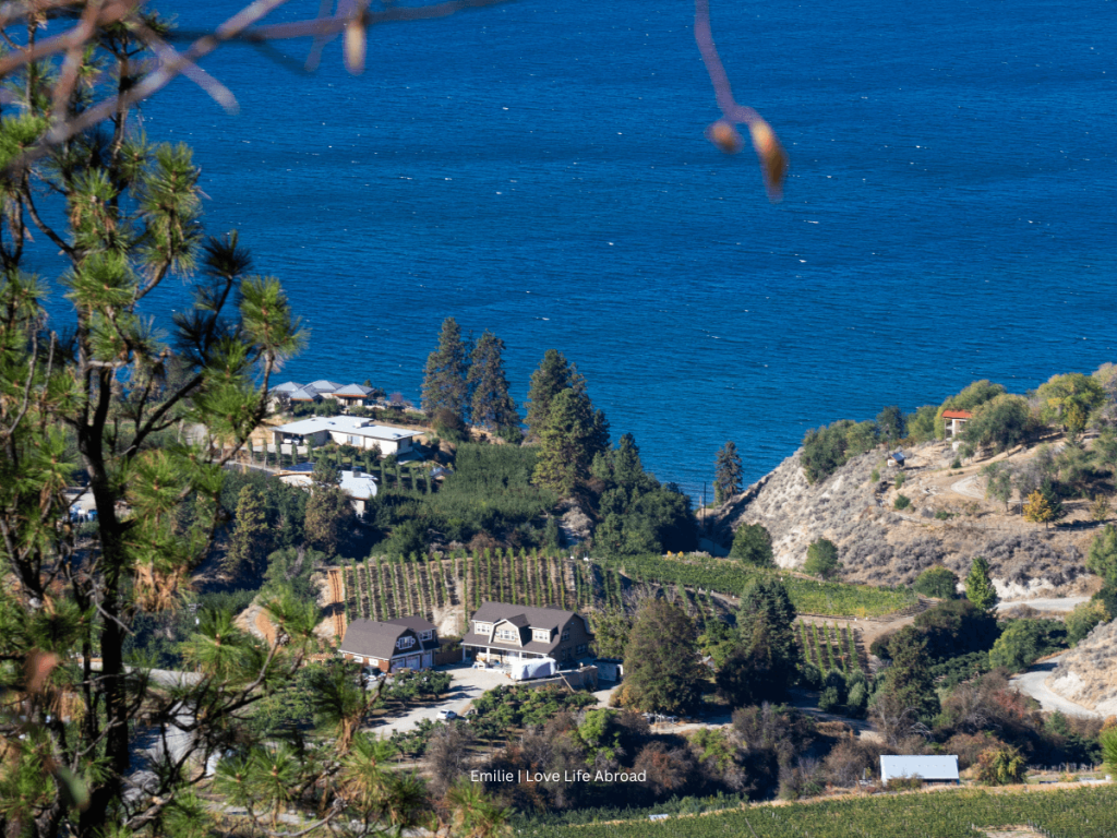 View of the Okanagan Lake from the Kettle Valley Rail Trail