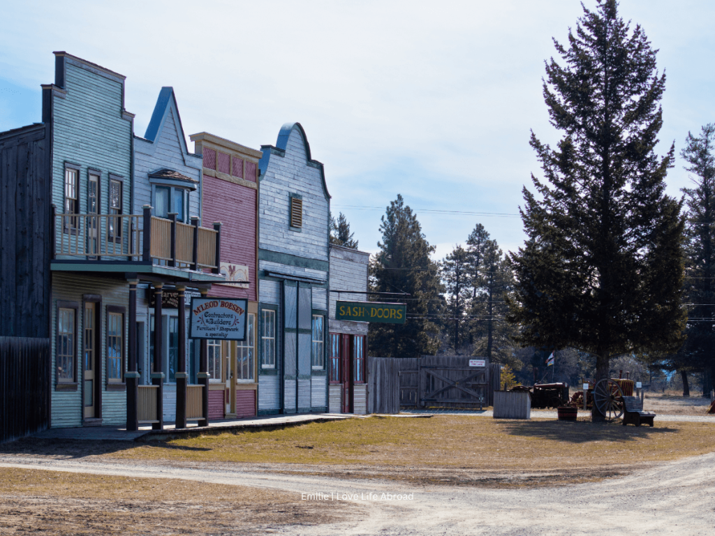 A few historic buildings at Fort Steele Historic Town