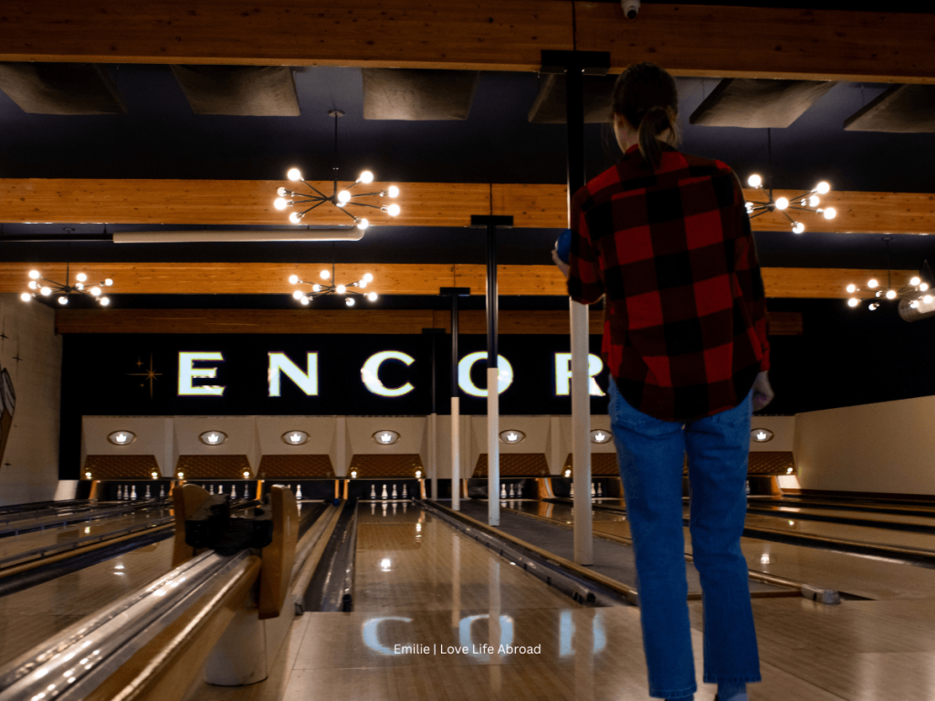 Bowling at Encore Brewing in Cranbrook BC