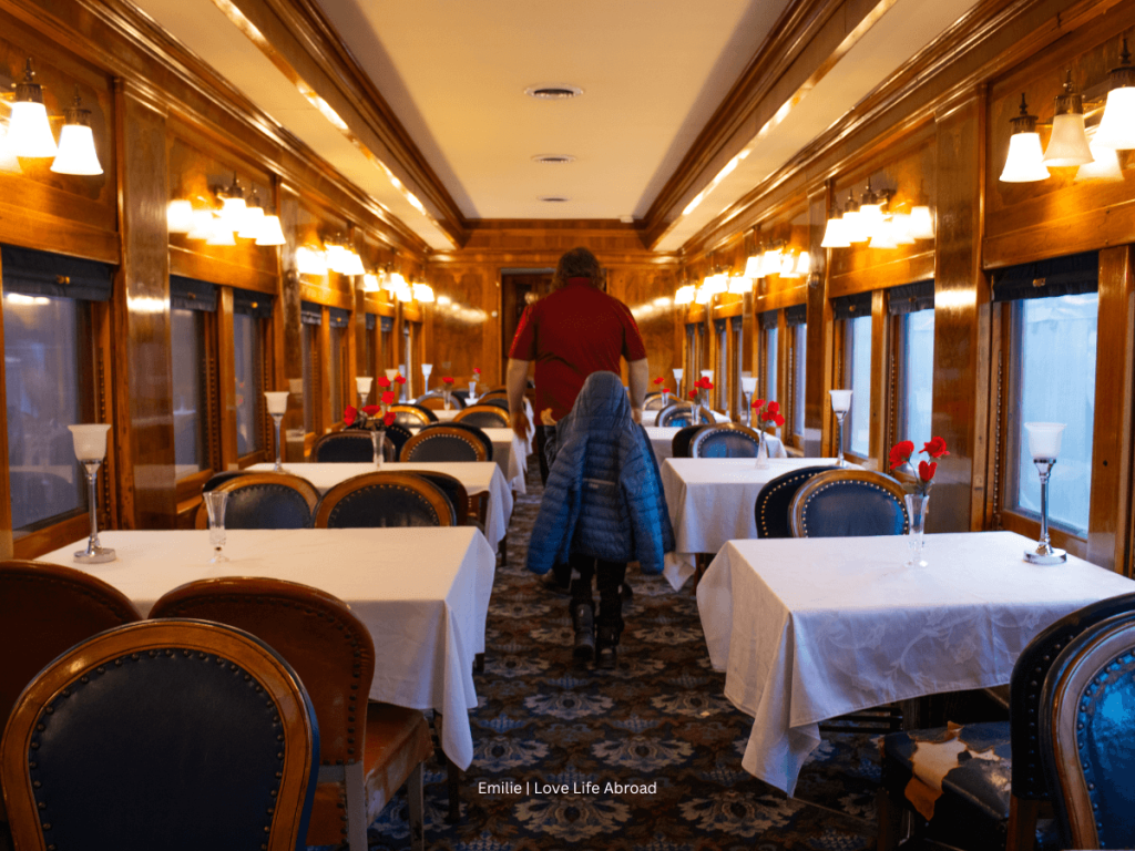 Visiting the Trans Canada Limited Train on a guided tour at the Cranbrook History Centre