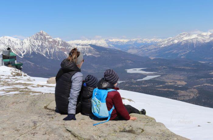At the top of the SkyTram in Jasper