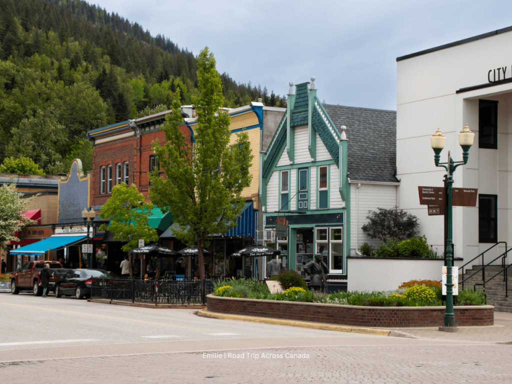 Downtown Revelstoke in the early morning.