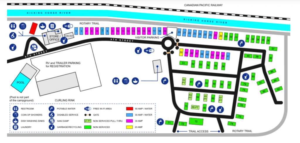 Map of Golden Campground RV Park