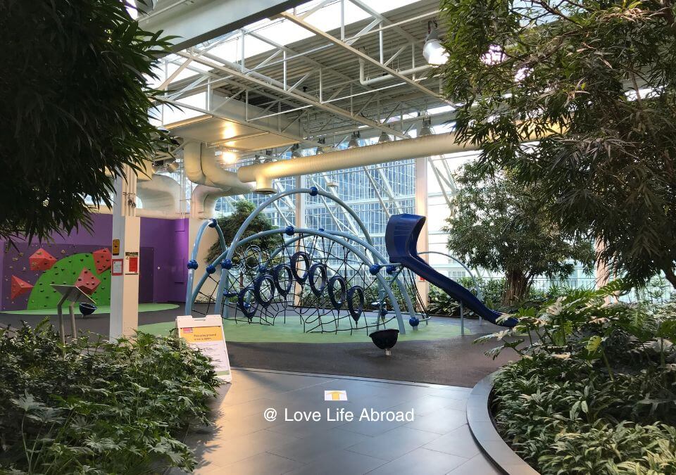 The Devonian Gardens and playground at the CORE shopping Center