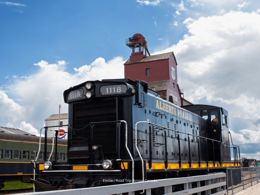 Alberta Prairie Steam Train in Stettler getting ready to board visitors
