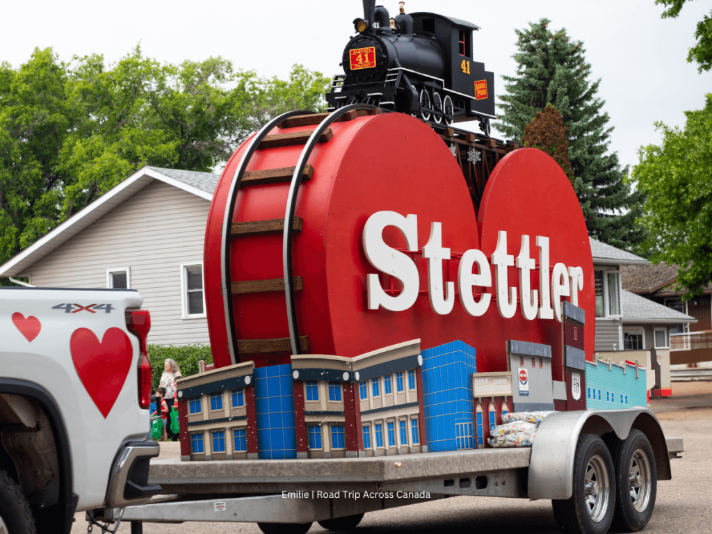 The Stettler heart during the Canada Day parade