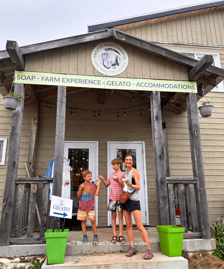 We enojoyed some delicious Gelato at Groovy Goat Farm Co.