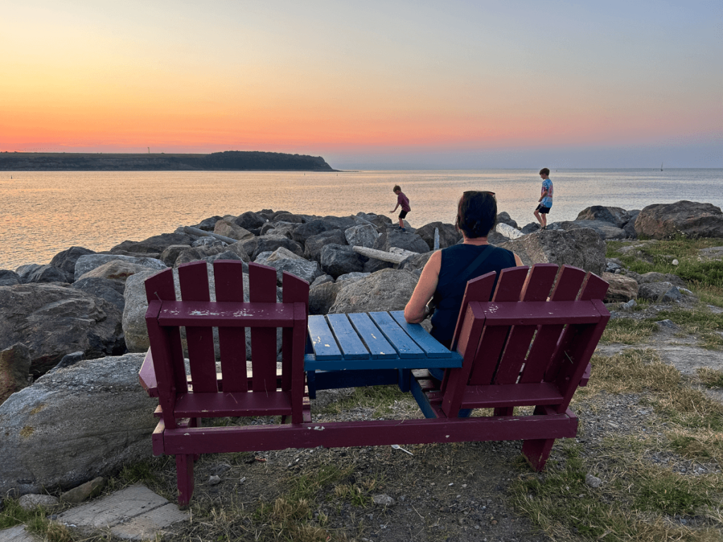 We admired the beautiful sunset in Chéticamp, our first overnight in Cape Breton
